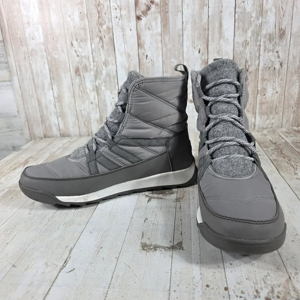 Sorel‎ Whitney II Short Lace Waterproof Winter Boots Grey NL5162-061 Womens 9.5
